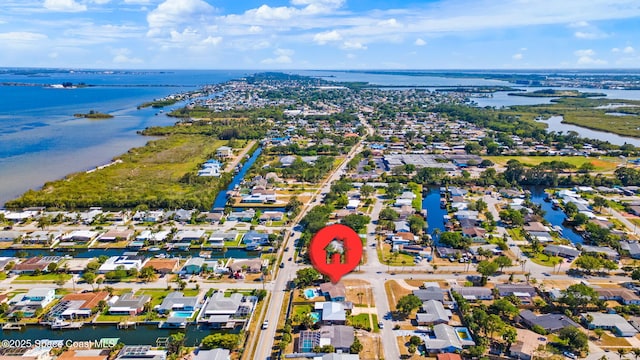 1380 Fiddler Ave, Merritt Island, FL 32952 - aerial view with a residential view and a water view