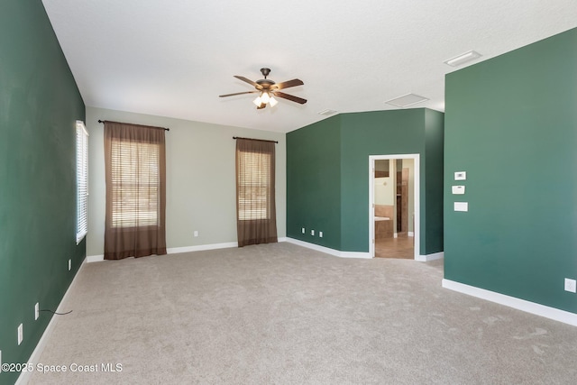 5635 N Tropical Trl, Merritt Island, FL 32953 - interior space featuring ceiling fan, carpet floors, attic access, baseboards, and visible vents