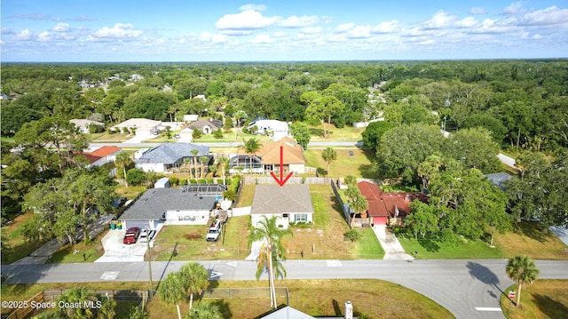 6878 Hartford Rd, Cocoa, FL 32927 - aerial view of residential area with a heavily wooded area