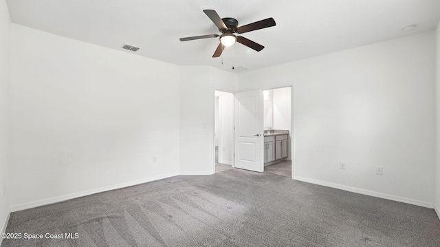 6878 Hartford Rd, Cocoa, FL 32927 - carpeted empty room with baseboards, a ceiling fan, and a smoke detector