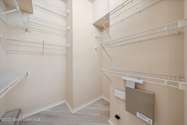 1019 Worthington Spring Dr, Melbourne, FL 32940 - spacious closet featuring wood finished floors