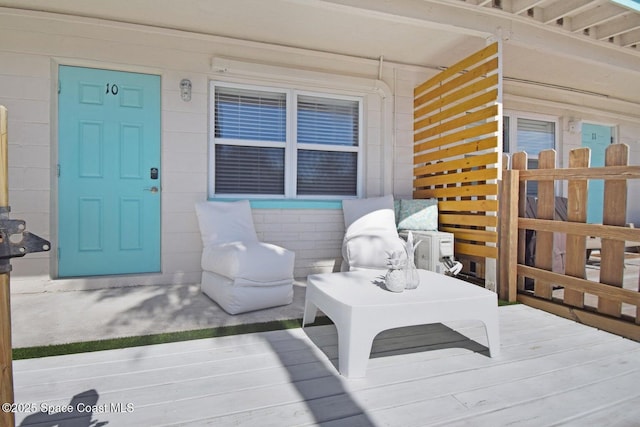 view of wooden deck