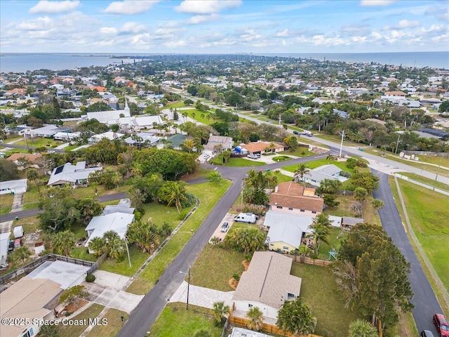 2059 Barracuda Ave, Melbourne Beach, FL 32951 - birds eye view of property with a water view and a residential view