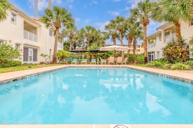 view of pool
