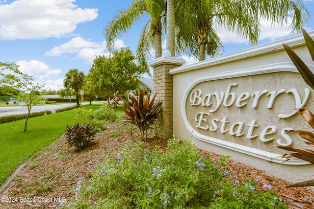 4001 Bayberry Dr, Melbourne, FL 32901 - community sign with a yard