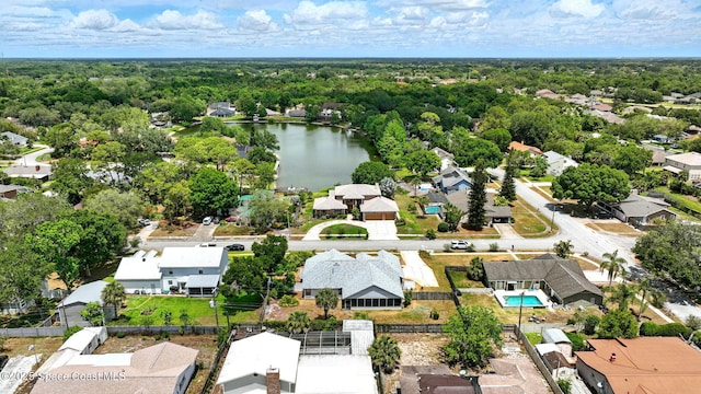 2615 Slash Pine Ct, Titusville, FL 32780 - birds eye view of property featuring a water view and a residential view