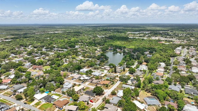 2615 Slash Pine Ct, Titusville, FL 32780 - bird's eye view featuring a residential view, a view of trees, and a water view