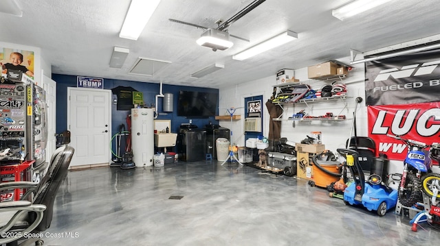 garage featuring a sink and a garage door opener