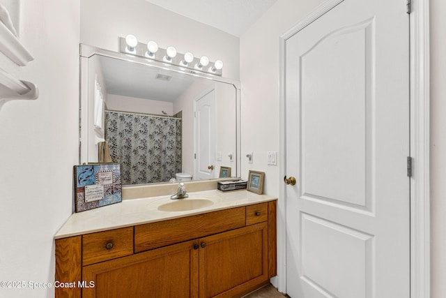 3502 Tipperary Dr, Merritt Island, FL 32953 - bathroom featuring vanity and curtained shower