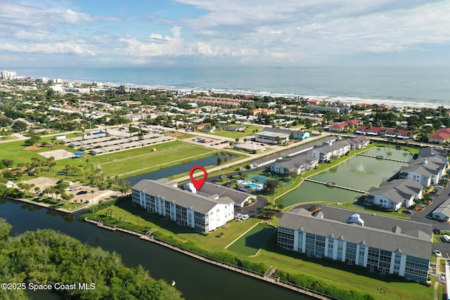aerial view of a large body of water
