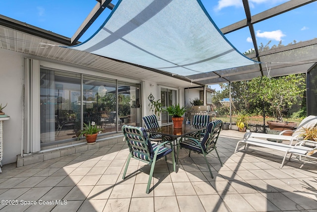 107 Algonquin Ter, Indian Harbour Beach, FL 32937 - view of patio featuring outdoor dining space, a pergola, and a grill