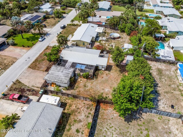 107 Algonquin Ter, Indian Harbour Beach, FL 32937 - aerial view of residential area with a pool area