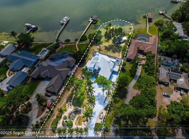 1495 Newfound Harbor Dr, Merritt Island, FL 32952 - bird's eye view with a water view