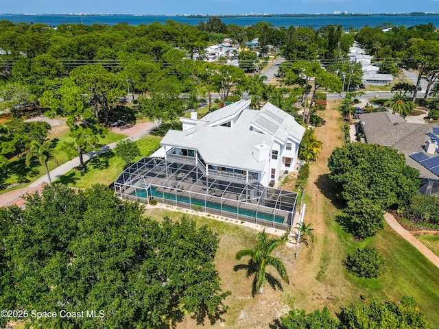 1495 Newfound Harbor Dr, Merritt Island, FL 32952 - bird's eye view featuring a water view