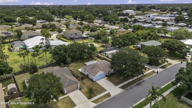 bird's eye view with a residential view