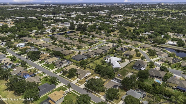 aerial view featuring a residential view