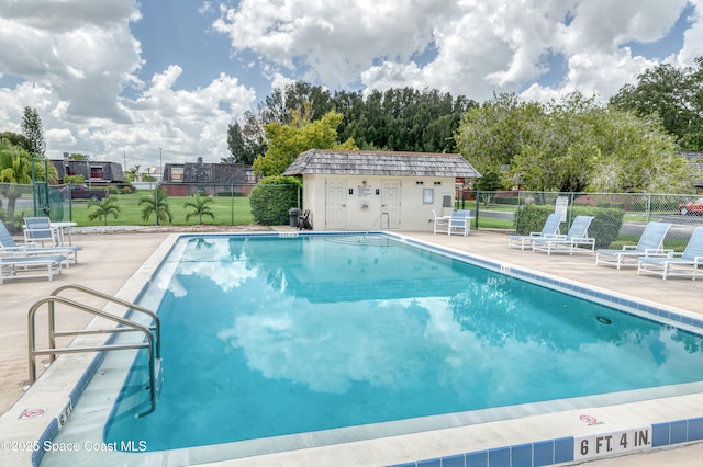 53 Piney Branch Way Unit D, West Melbourne, FL 32904 - pool featuring a patio area and fence