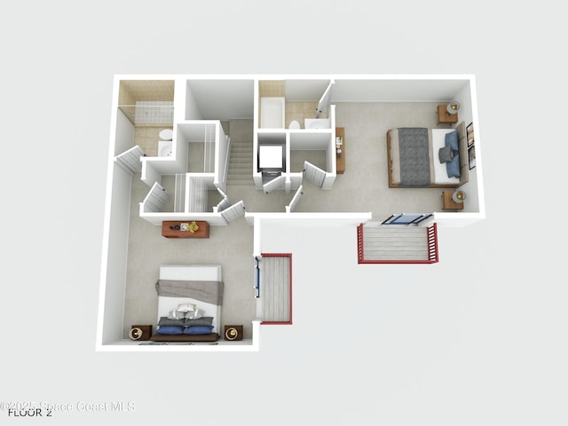 53 Piney Branch Way Unit D, West Melbourne, FL 32904 - floor plan
