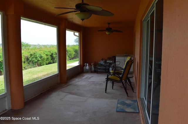 4351 Timothy Dr, Merritt Island, FL 32953 - sunroom with a ceiling fan and a healthy amount of sunlight