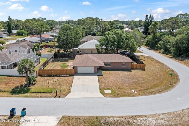 drone / aerial view featuring a residential view