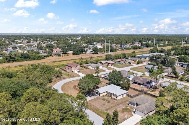 drone / aerial view with a residential view