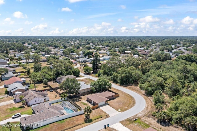 bird's eye view with a residential view