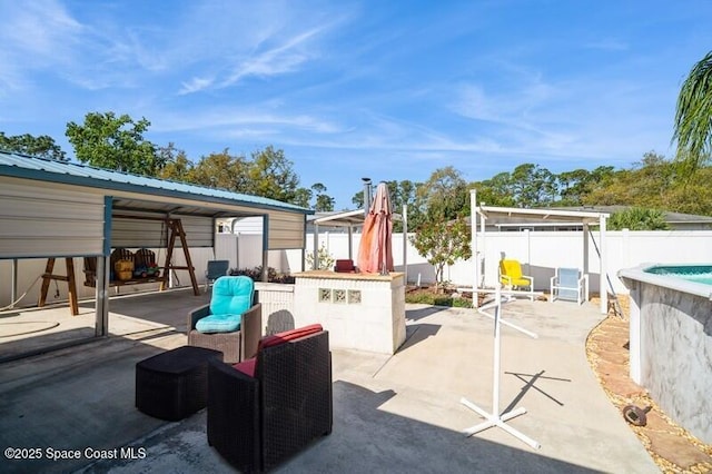6190 Alderwood Ave, Cocoa, FL 32927 - view of patio with a fenced in pool and a fenced backyard
