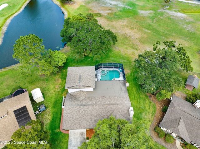 1428 Gleneagles Way, Rockledge, FL 32955 - aerial view with a water view and golf course view