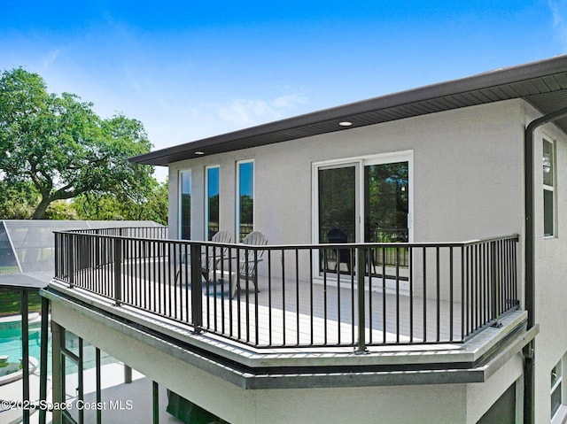 1428 Gleneagles Way, Rockledge, FL 32955 - deck featuring an outdoor pool