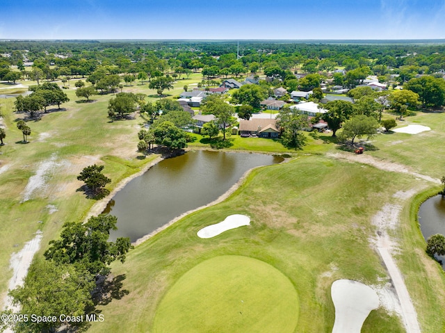 1428 Gleneagles Way, Rockledge, FL 32955 - aerial view with a water view, a residential view, and view of golf course