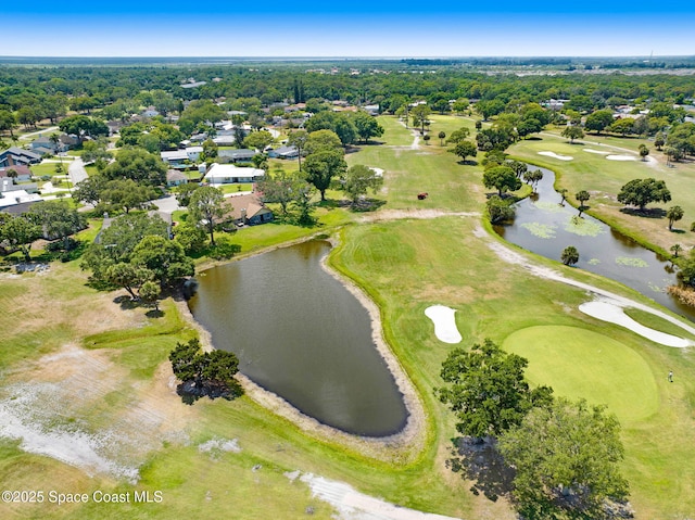 1428 Gleneagles Way, Rockledge, FL 32955 - aerial view with a water view, golf course view, and a residential view