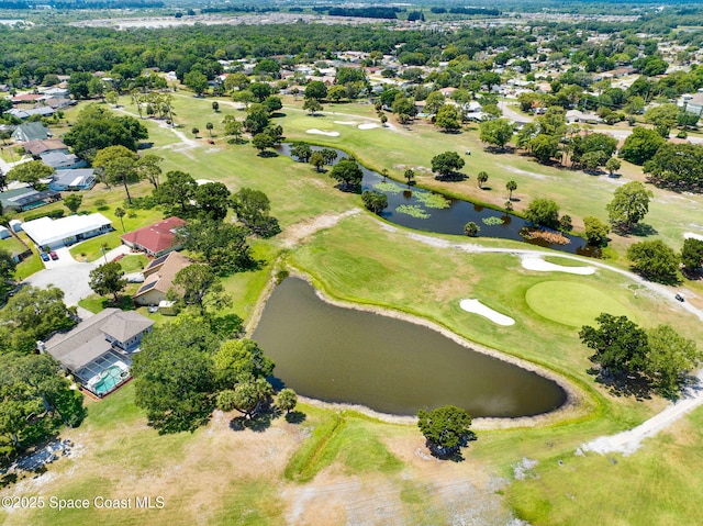1428 Gleneagles Way, Rockledge, FL 32955 - drone / aerial view featuring view of golf course, a water view, and a residential view