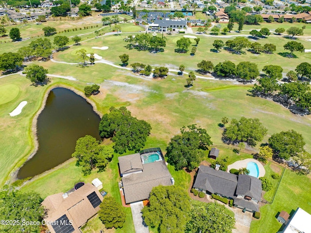 1428 Gleneagles Way, Rockledge, FL 32955 - birds eye view of property featuring a water view, a residential view, and view of golf course