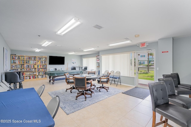 interior space featuring visible vents and tile patterned floors