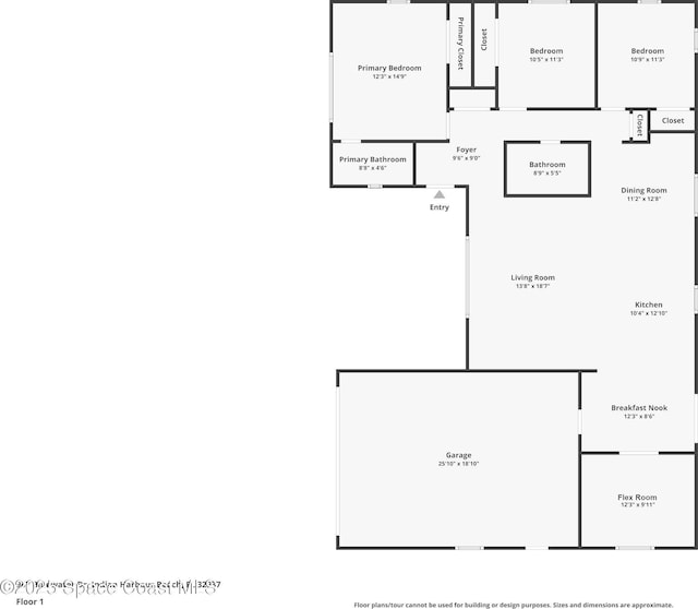 947 Bluewater Dr, Indian Harbour Beach, FL 32937 - view of floor plan / room layout