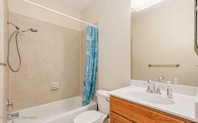881 Glen Abbey Way, Melbourne, FL 32940 - full bathroom featuring toilet, shower / bath combo, and vanity