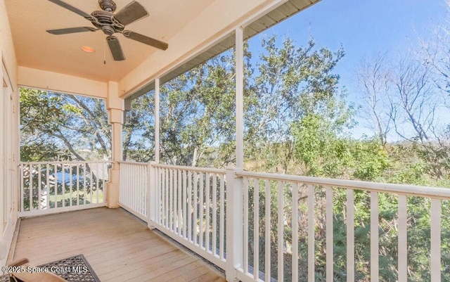 881 Glen Abbey Way, Melbourne, FL 32940 - balcony with a ceiling fan