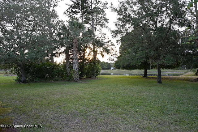 321 Brightwater Dr SE, Palm Bay, FL 32909 - view of green lawn featuring a water view