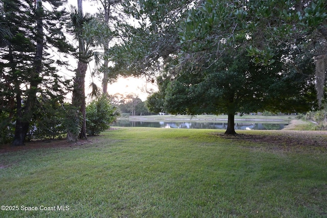 321 Brightwater Dr SE, Palm Bay, FL 32909 - view of green lawn with a water view