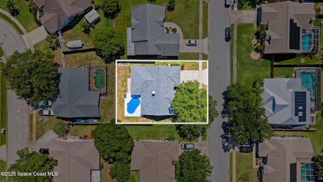 944 Osprey Ln, Rockledge, FL 32955 - aerial view of residential area featuring a pool
