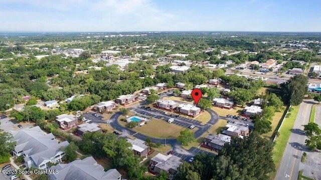 aerial view with a residential view