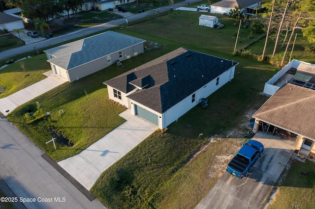 aerial view featuring a residential view