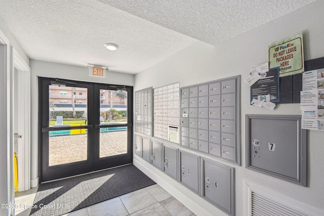 surrounding community with french doors and mail area