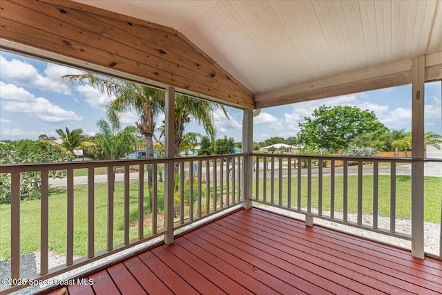 8865 Central Ave, Micco, FL 32976 - wooden deck with a lawn