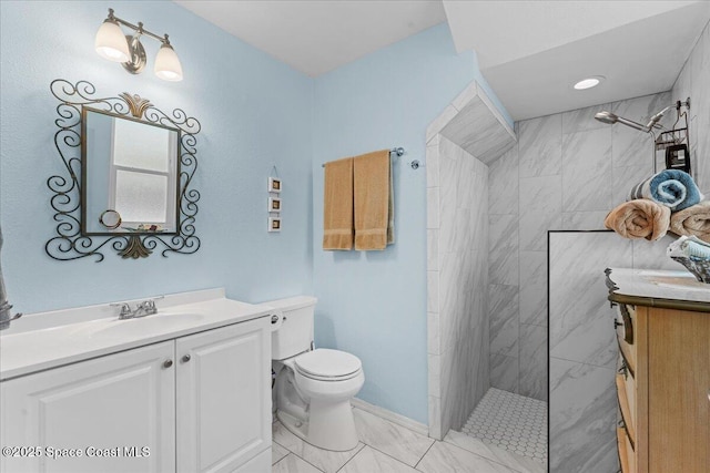 8865 Central Ave, Micco, FL 32976 - full bathroom featuring a walk in shower, vanity, toilet, and baseboards