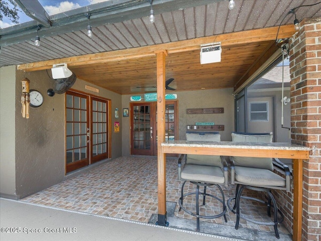 view of patio with french doors