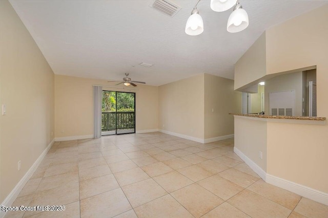 7667 N Wickham Rd Unit 903, Melbourne, FL 32940 - unfurnished room featuring light tile patterned floors and a ceiling fan