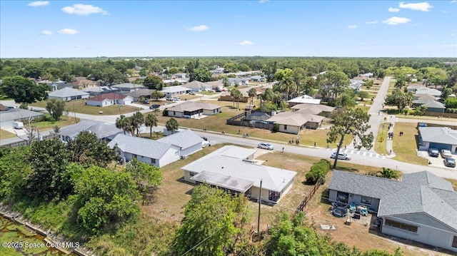 aerial view with a residential view