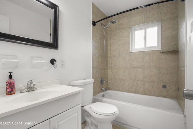 621 Plymouth St, Melbourne, FL 32935 - bathroom featuring toilet, shower / bath combination, and vanity