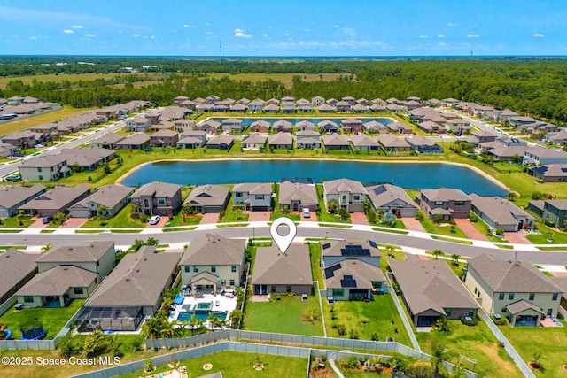 4637 Broomsedge Cir, West Melbourne, FL 32904 - aerial perspective of suburban area featuring a nearby body of water